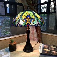 Load image into Gallery viewer, RADIANCE goods Tiffany-Style 2 Light Victorian Table Lamp 16&quot; Shade
