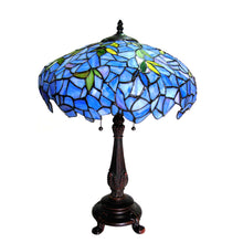 Load image into Gallery viewer, RADIANCE goods Tiffany-Style 2 Light Wisteria Table Lamp 16&quot; Shade
