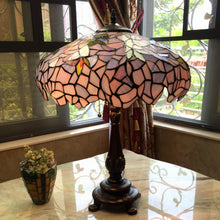 Load image into Gallery viewer, RADIANCE goods Tiffany-Style 2 Light Wisteria Table Lamp 16&quot; Shade
