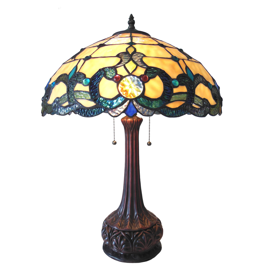 RADIANCE goods Tiffany-Style 2 Light Victorian Table Lamp 18