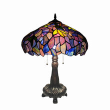 Load image into Gallery viewer, RADIANCE goods Tiffany-Style 2 Light Wisteria Table Lamp 16&quot; Shade

