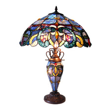 Load image into Gallery viewer, RADIANCE goods Tiffany Style 3 Light Victorian Double lit Table Lamp 18&quot; Shade
