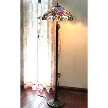 Load image into Gallery viewer, RADIANCE goods Victorian 2 Light Floor Lamp 18&quot; Shade
