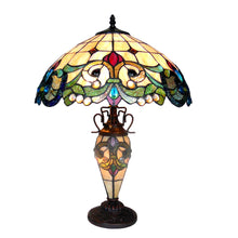 Load image into Gallery viewer, RADIANCE goods Tiffany-style 3 Light Victorian Double Lit Table Lamp 18&quot; Shade
