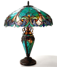 Load image into Gallery viewer, RADIANCE goods Tiffany-Style 3 Light Victorian Double Lit Table Lamp 18&quot; Shade
