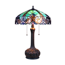 Load image into Gallery viewer, RADIANCE goods Tiffany-Style Antique Dark Bronze 2-Light Victorian Table Lamp 18&quot; Shade
