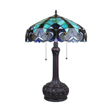 Load image into Gallery viewer, RADIANCE goods Tiffany-Style Antique Dark Bronze 2-Light Victorian Table Lamp 18&quot; Shade
