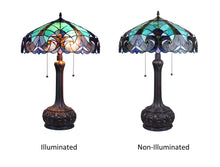 Load image into Gallery viewer, RADIANCE goods Tiffany-Style Antique Dark Bronze 2-Light Victorian Table Lamp 18&quot; Shade
