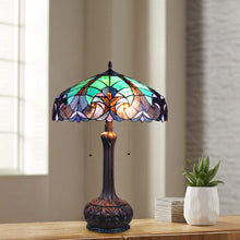 Load image into Gallery viewer, RADIANCE goods Tiffany-Style Antique Dark Bronze 2-Light Victorian Table Lamp 18&quot; Shade
