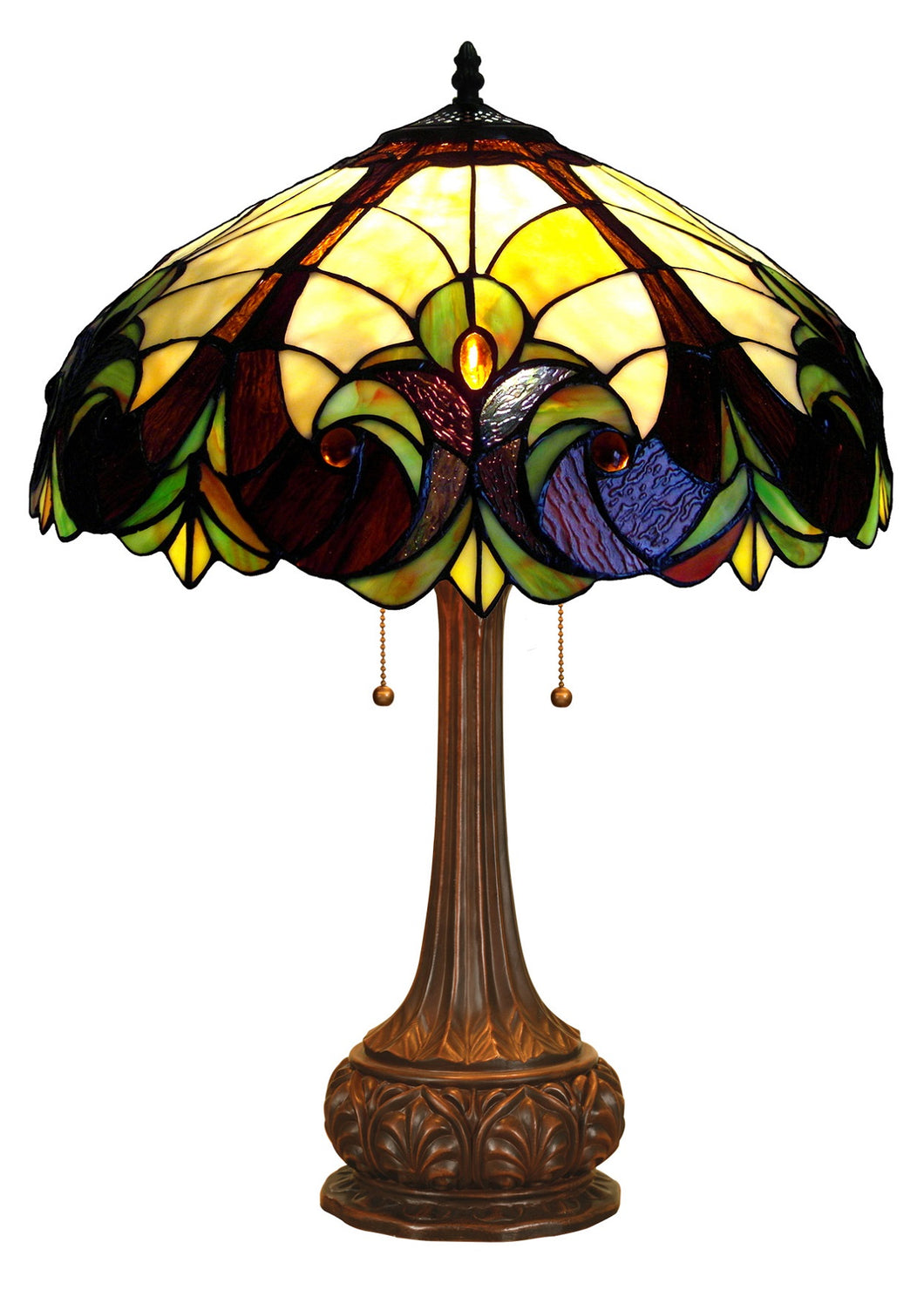 RADIANCE goods Tiffany-Style 2 Light Victorian Table Lamp 18