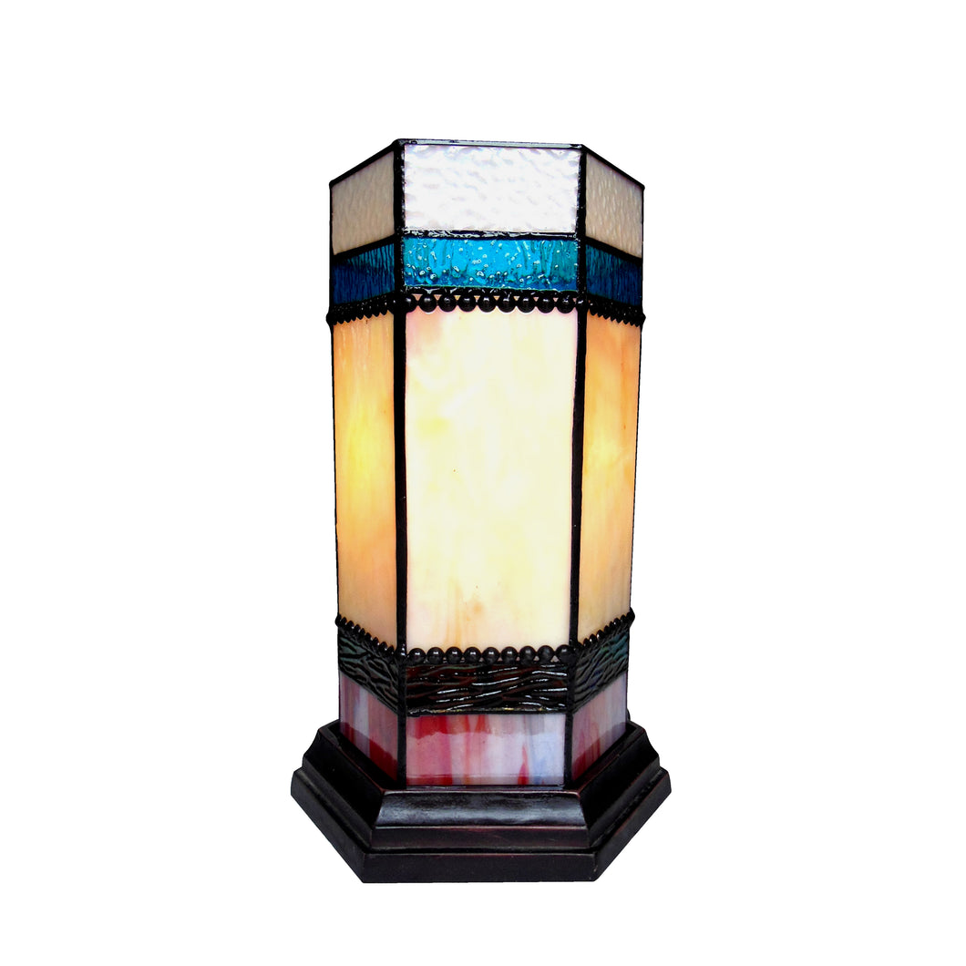 RADIANCE goods Tiffany-Glass 1 Light Mission Table Lamp 14