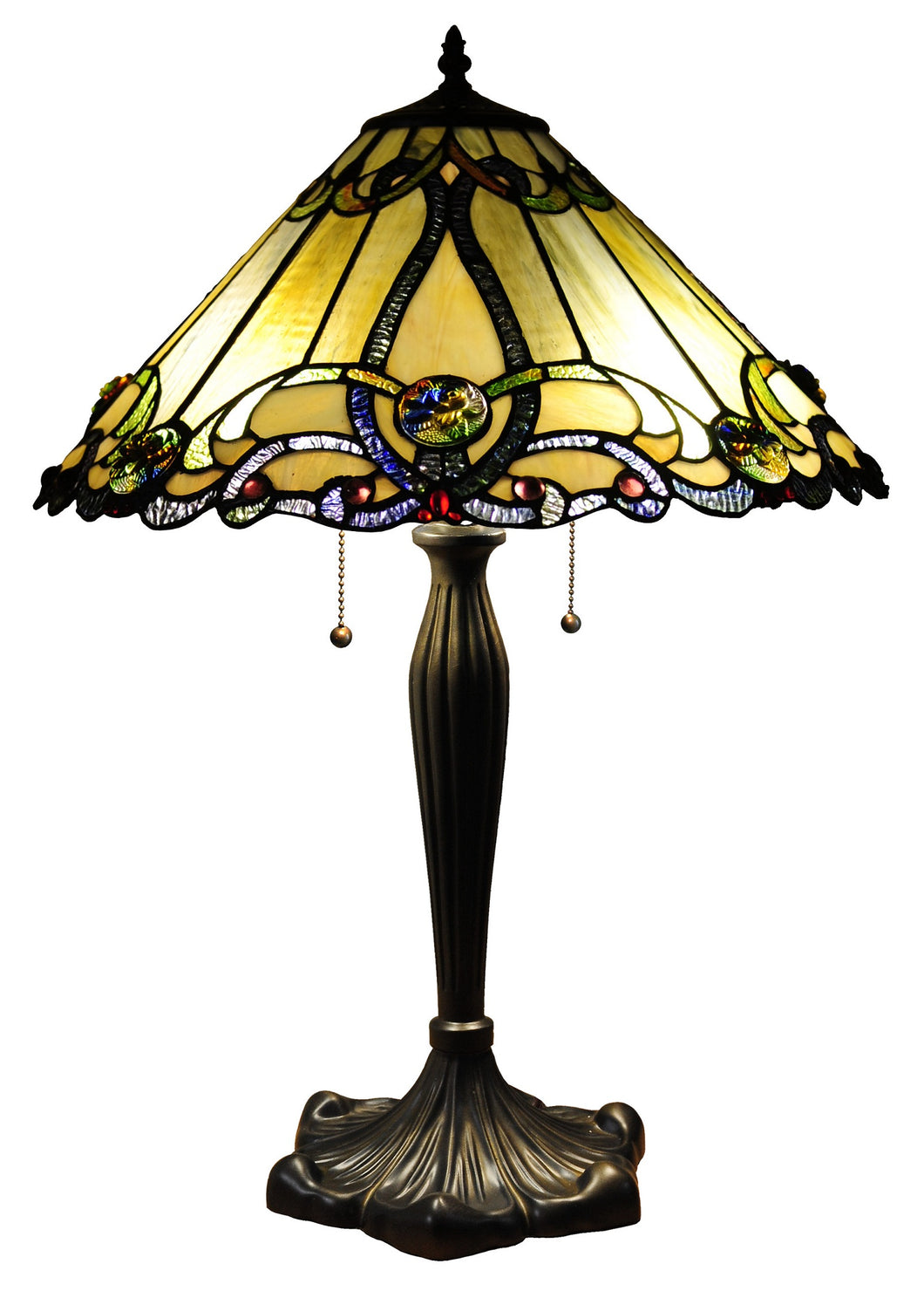 RADIANCE goods Tiffany-Style 2 Light Victorian Table Lamp 18