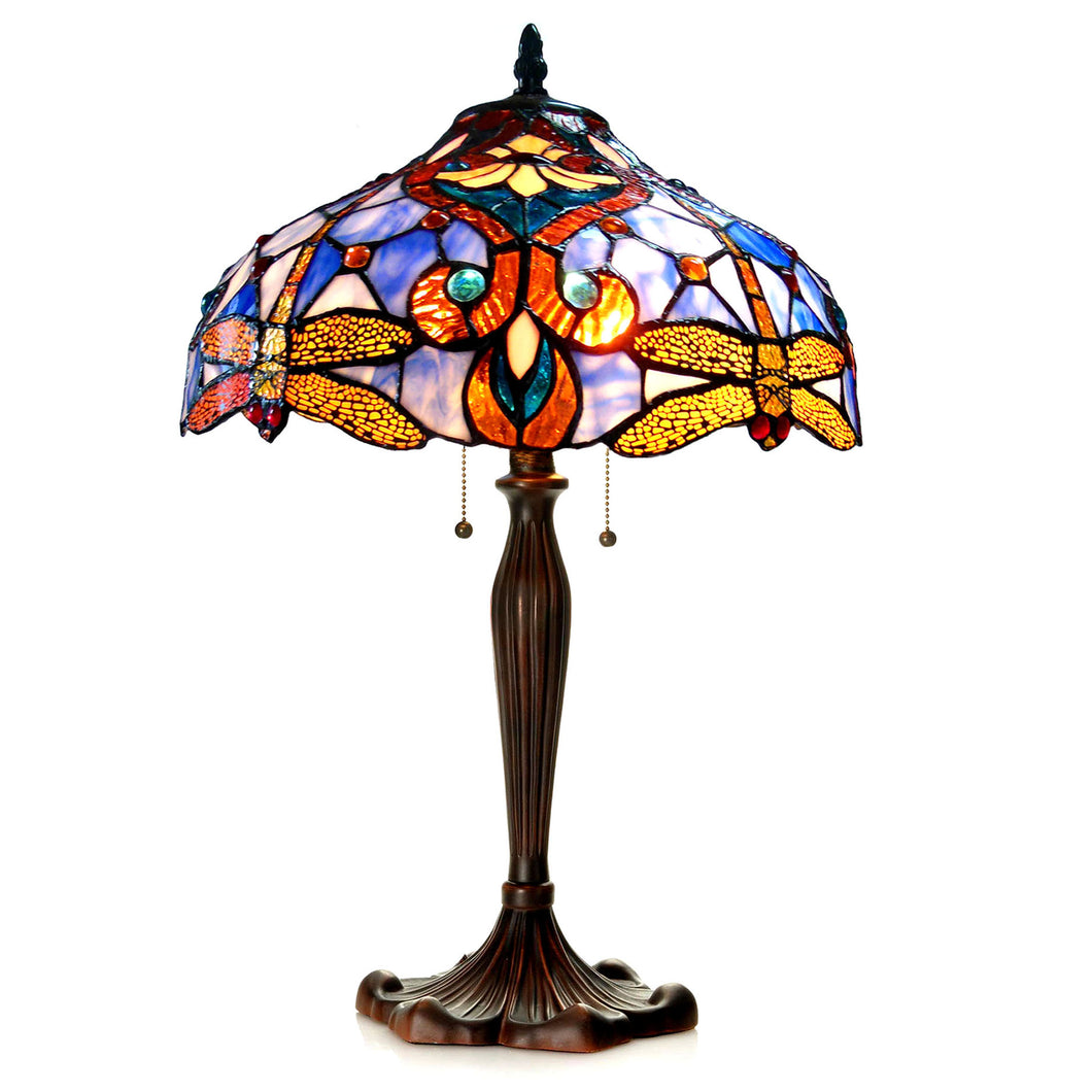 RADIANCE goods Tiffany-Style 2 Light Dragonfly Table Lamp 17