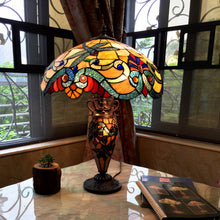 Load image into Gallery viewer, RADIANCE goods Tiffany Style 3 Light Dragonfly Double Lit Table Lamp 18&quot; Shade
