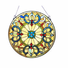 Load image into Gallery viewer, RADIANCE goods Victorian Stained Glass Window Panel 22&quot;x22&quot;
