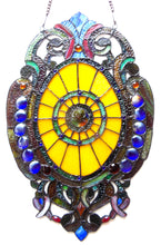 Load image into Gallery viewer, RADIANCE goods Victorian Stained Glass Window Panel 15&quot;x23&quot;
