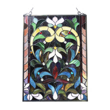 Load image into Gallery viewer, RADIANCE goods Victorian Stained Glass Window Panel 24&quot;x18&quot;
