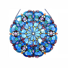 Load image into Gallery viewer, RADIANCE goods Victorian Stained Glass Window Panel 20&quot;x20&quot;
