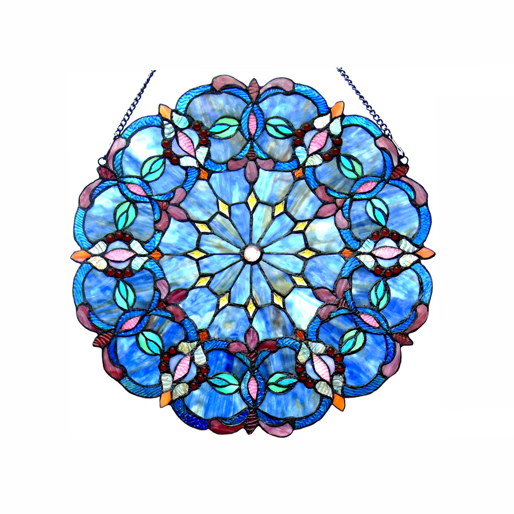 RADIANCE goods Victorian Stained Glass Window Panel 20