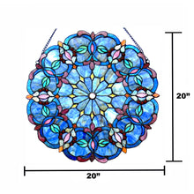 Load image into Gallery viewer, RADIANCE goods Victorian Stained Glass Window Panel 20&quot;x20&quot;
