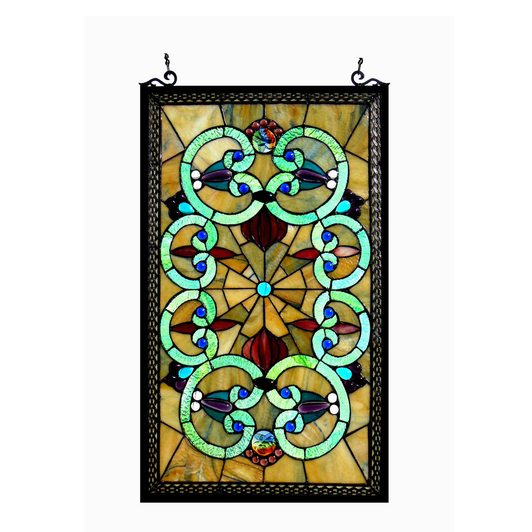 RADIANCE goods Victorian Stained Glass Window Panel 17