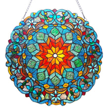 Load image into Gallery viewer, RADIANCE goods Victorian Stained Glass Window Panel 21&quot;x21&quot;
