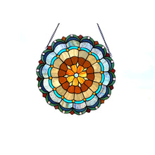 Load image into Gallery viewer, RADIANCE goods Victorian Stained Glass Window Panel 18&quot;x18&quot;
