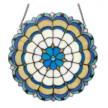 Load image into Gallery viewer, RADIANCE goods Victorian Stained Glass Window Panel 18&quot;x18&quot;
