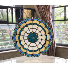 Load image into Gallery viewer, RADIANCE goods Victorian Stained Glass Window Panel 18&quot;x18&quot;
