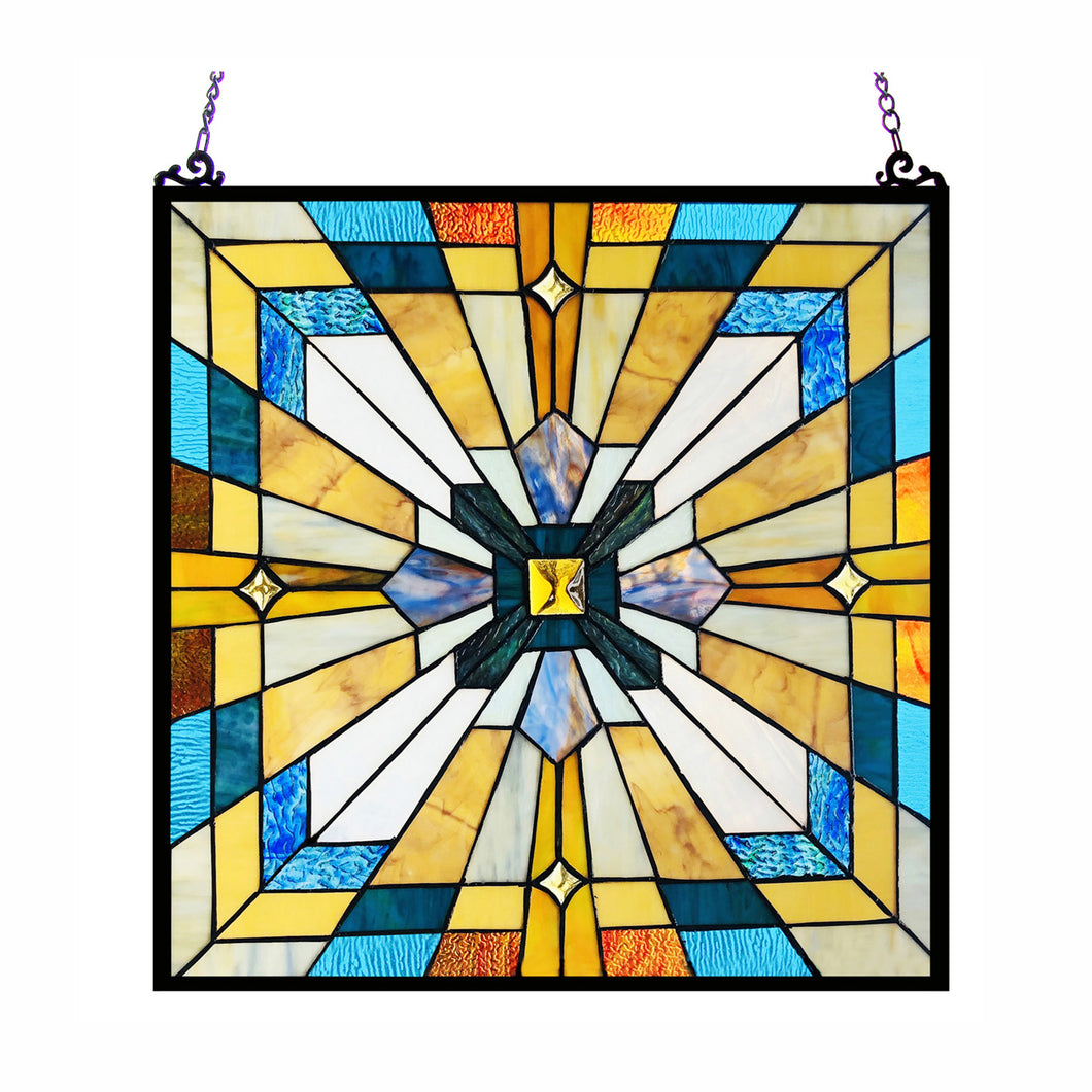 RADIANCE goods Mission Stained Glass Window Panel 20