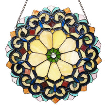Load image into Gallery viewer, RADIANCE goods Victorian Stained Glass Window Panel 18&quot;x18&quot;
