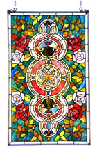 Load image into Gallery viewer, RADIANCE goods Victorian Stained Glass Window Panel 20&quot;x32&quot;
