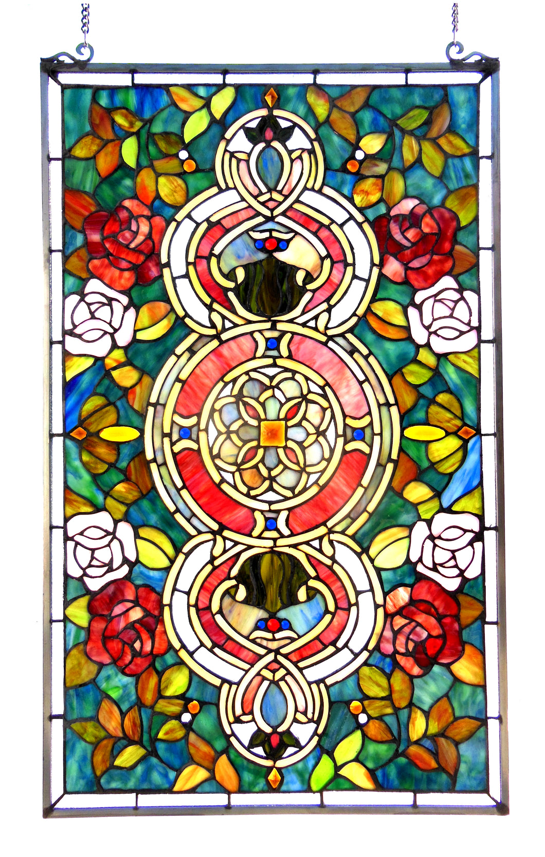 RADIANCE goods Victorian Stained Glass Window Panel 20
