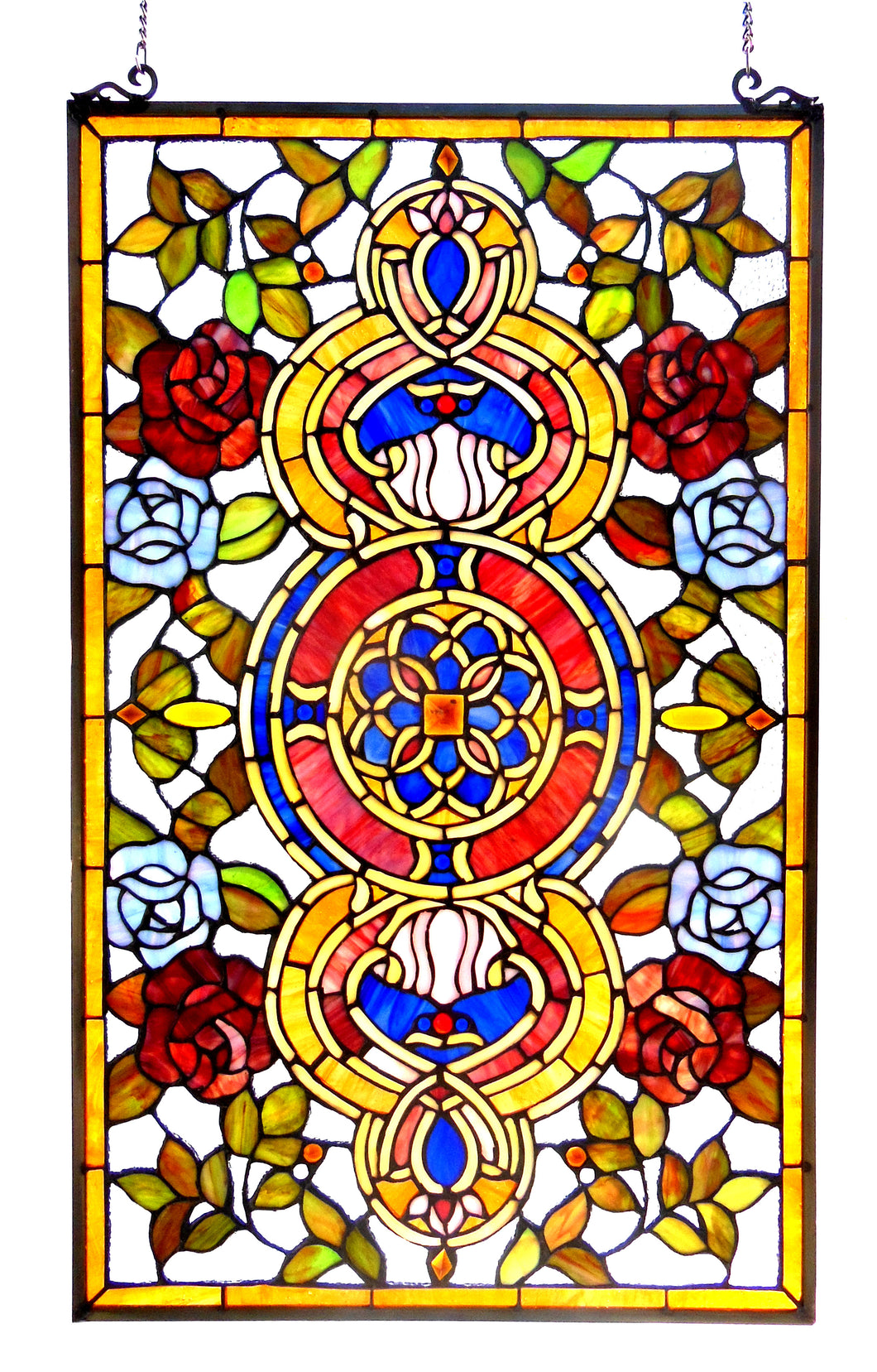 RADIANCE goods Victorian Stained Glass Window Panel 20