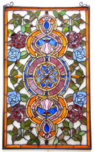 Load image into Gallery viewer, RADIANCE goods Victorian Stained Glass Window Panel 20&quot;x32&quot;
