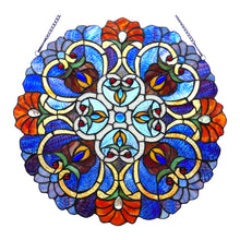 Load image into Gallery viewer, RADIANCE goods Victorian Stained Glass Window Panel 21&quot;x21&quot;
