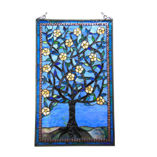 Load image into Gallery viewer, RADIANCE goods Tree of Life Stained Glass Window Panel 20&quot;x32&quot;
