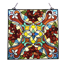 Load image into Gallery viewer, RADIANCE goods Victorian Stained Glass Window Panel 20&quot;x20&quot;
