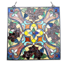 Load image into Gallery viewer, RADIANCE goods Victorian Stained Glass Window Panel 20&quot;x20&quot;
