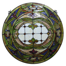 Load image into Gallery viewer, RADIANCE goods Victorian Stained Glass Window Panel 24&quot;x24&quot;
