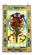 Load image into Gallery viewer, RADIANCE goods Tulips Stained Glass Window Panel 20&quot;x32&quot;
