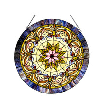 Load image into Gallery viewer, RADIANCE goods Victorian Stained Glass Window Panel 22&quot;x22&quot;
