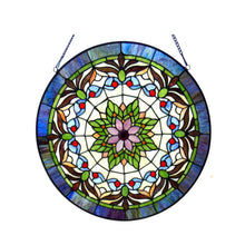 Load image into Gallery viewer, RADIANCE goods Victorian Stained Glass Window Panel 22&quot;x22&quot;
