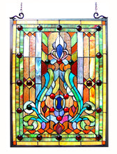 Load image into Gallery viewer, RADIANCE goods Victorian Stained Glass Window Panel 18&quot;x24&quot;
