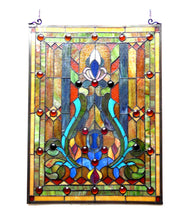 Load image into Gallery viewer, RADIANCE goods Victorian Stained Glass Window Panel 18&quot;x24&quot;
