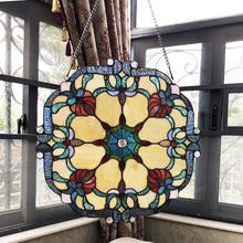 Load image into Gallery viewer, RADIANCE goods Victorian Stained Glass Window Panel 18&quot;x18&quot;
