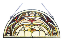 Load image into Gallery viewer, RADIANCE goods Victorian Stained Glass Window Panel 12.5&quot;x24&quot;
