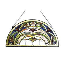 Load image into Gallery viewer, RADIANCE goods Victorian Stained Glass Window Panel 12.5&quot;x24&quot;
