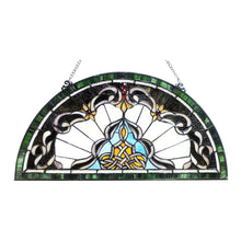 Load image into Gallery viewer, RADIANCE goods Victorian Stained Glass Window Panel 12.5&quot;x24&quot;

