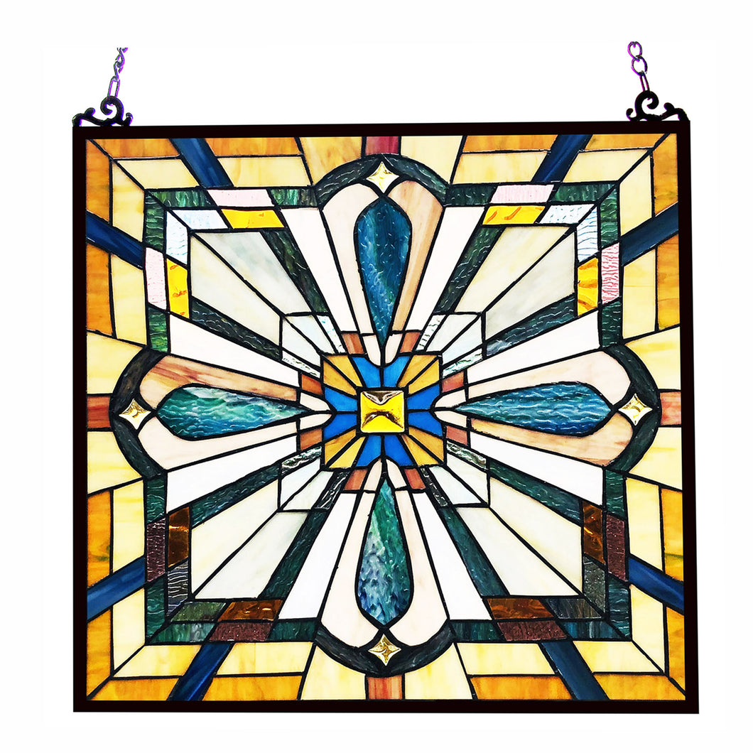 RADIANCE goods Mission Stained Glass Window Panel 20